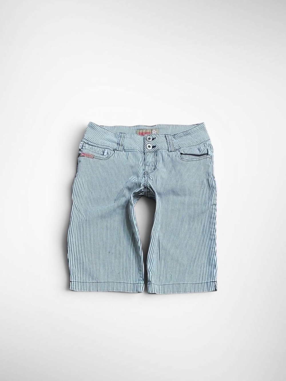 Rare Bubblegum USA Low Rise Striped Cropped Jeans